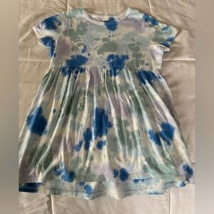 Lands' End Blue and White Tie-Dye Tunic